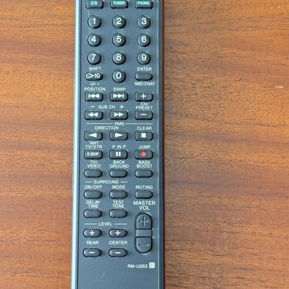 Genuine SONY Receiver Remote RM-U263 A/V Remote Control Replacement OEM Black
